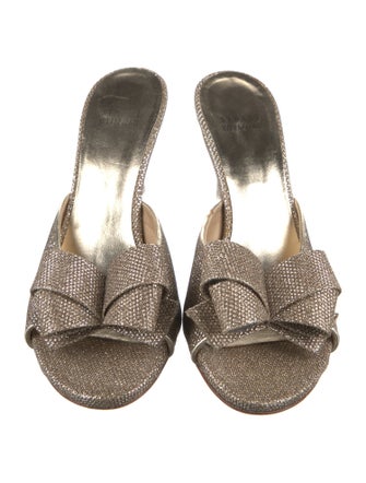 Stuart Weitzman Glitter Accents Slides