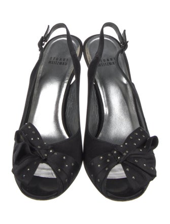 Stuart Weitzman Satin Slingback Pumps