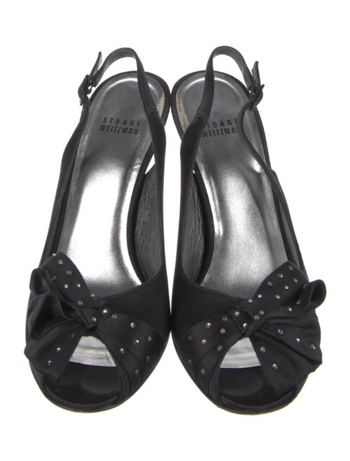 Stuart Weitzman Satin Slingback Pumps