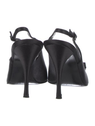 Stuart Weitzman Satin Slingback Pumps