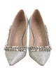 Stuart Weitzman Leather Glitter Accents Pumps