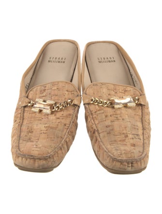 Stuart Weitzman Chain-Link Accents Mules