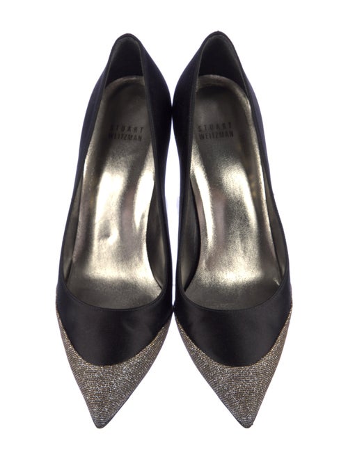 Stuart Weitzman Satin Colorblock Pattern Pumps