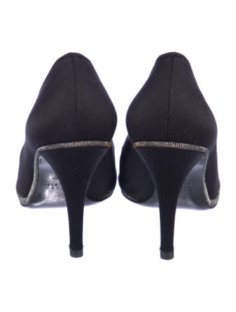 Stuart Weitzman Satin Colorblock Pattern Pumps