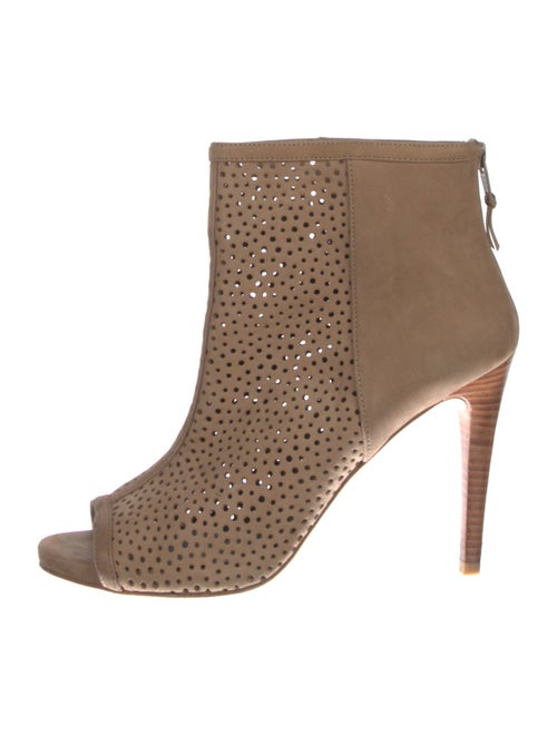 Stuart Weitzman Suede Lasercut Accents Boots