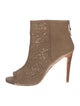 Stuart Weitzman Suede Lasercut Accents Boots