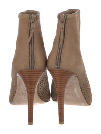 Stuart Weitzman Suede Lasercut Accents Boots