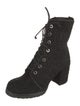 Stuart Weitzman Tweed Lace-Up Boots