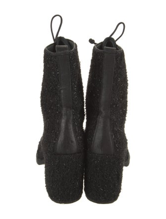 Stuart Weitzman Tweed Lace-Up Boots