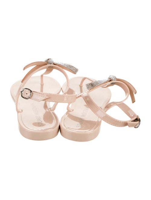 Stuart Weitzman Rubber Studded Accents T-Strap Sandals