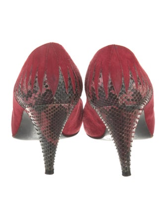 Stuart Weitzman Suede Studded Accents Pumps