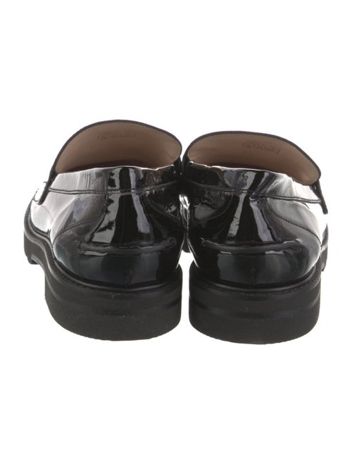 Stuart Weitzman Patent Leather Tassel Accents Loafers