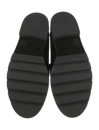 Stuart Weitzman Patent Leather Tassel Accents Loafers