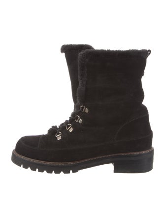 Stuart Weitzman Suede Combat Boots