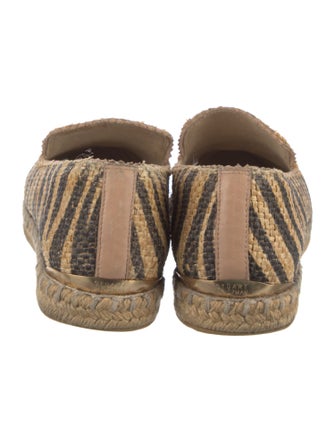 Stuart Weitzman Straw Animal Print Espadrilles