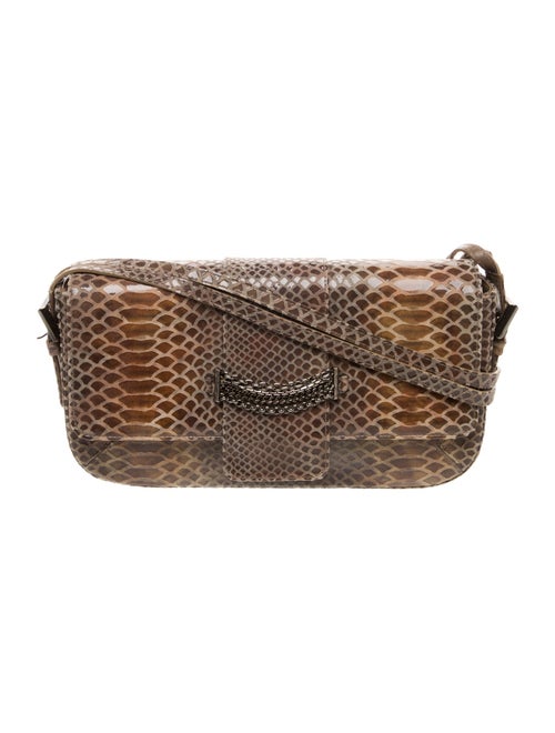 Stuart Weitzman Embossed Leather Shoulder Bag