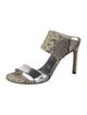Stuart Weitzman Snakeskin Animal Print Slides