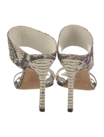 Stuart Weitzman Snakeskin Animal Print Slides