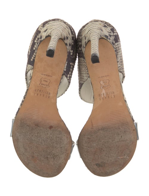 Stuart Weitzman Snakeskin Animal Print Slides