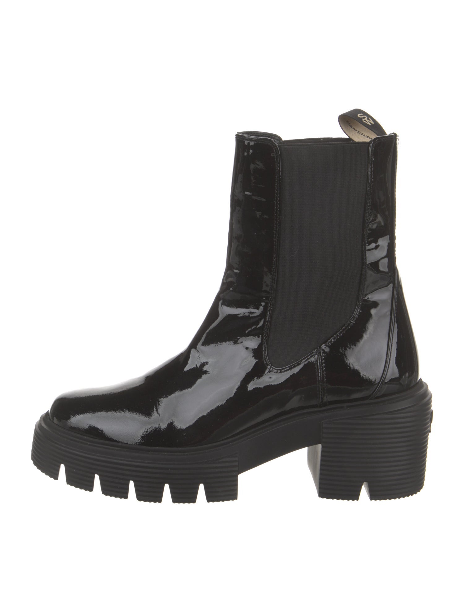 Stuart Weitzman Patent Leather Chelsea Boots