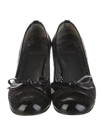 Stuart Weitzman Leather Lasercut Accents Pumps