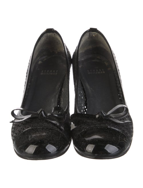 Stuart Weitzman Leather Lasercut Accents Pumps