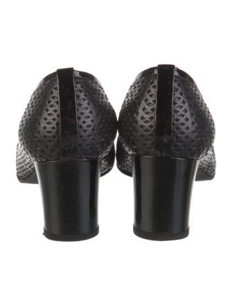 Stuart Weitzman Leather Lasercut Accents Pumps
