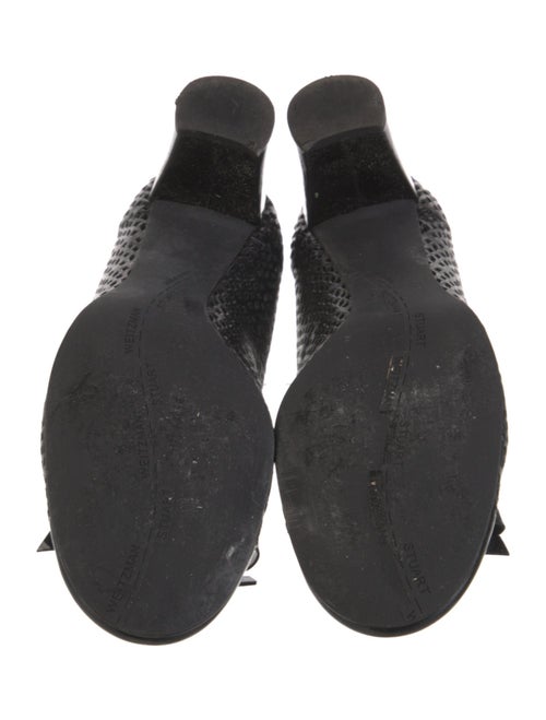 Stuart Weitzman Leather Lasercut Accents Pumps