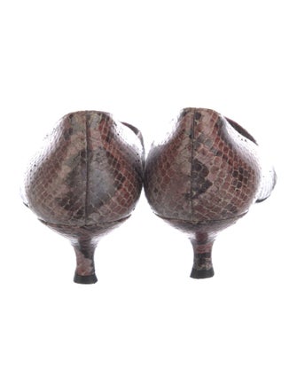 Stuart Weitzman Embossed Leather Animal Print Pumps