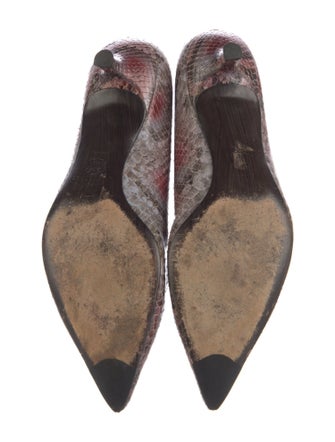 Stuart Weitzman Embossed Leather Animal Print Pumps