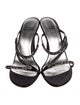 Stuart Weitzman Satin Crystal Embellishments Sandals