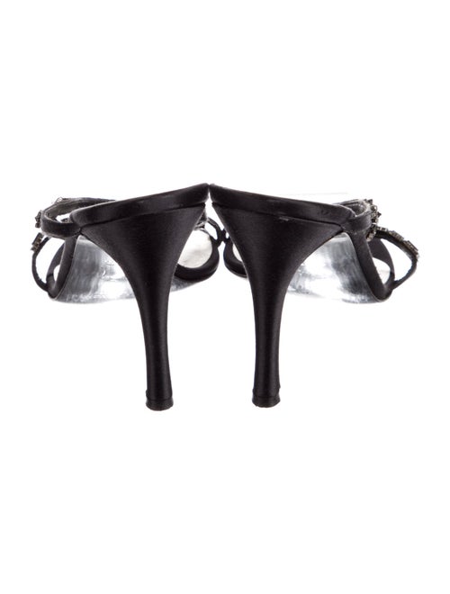 Stuart Weitzman Satin Crystal Embellishments Sandals