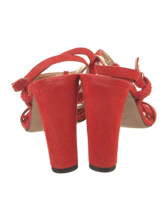 Stuart Weitzman Suede Tassel Accents Sandals