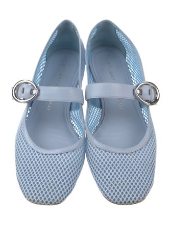 Stuart Weitzman Mesh Mary Jane Flats