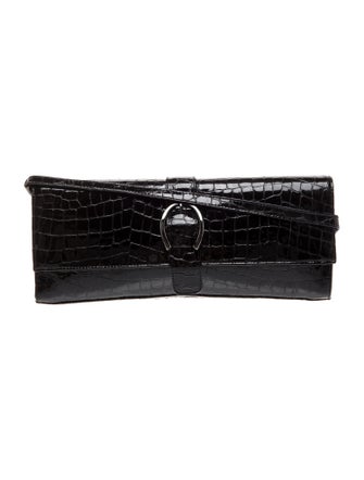 Stuart Weitzman Embossed Leather Shoulder Bag