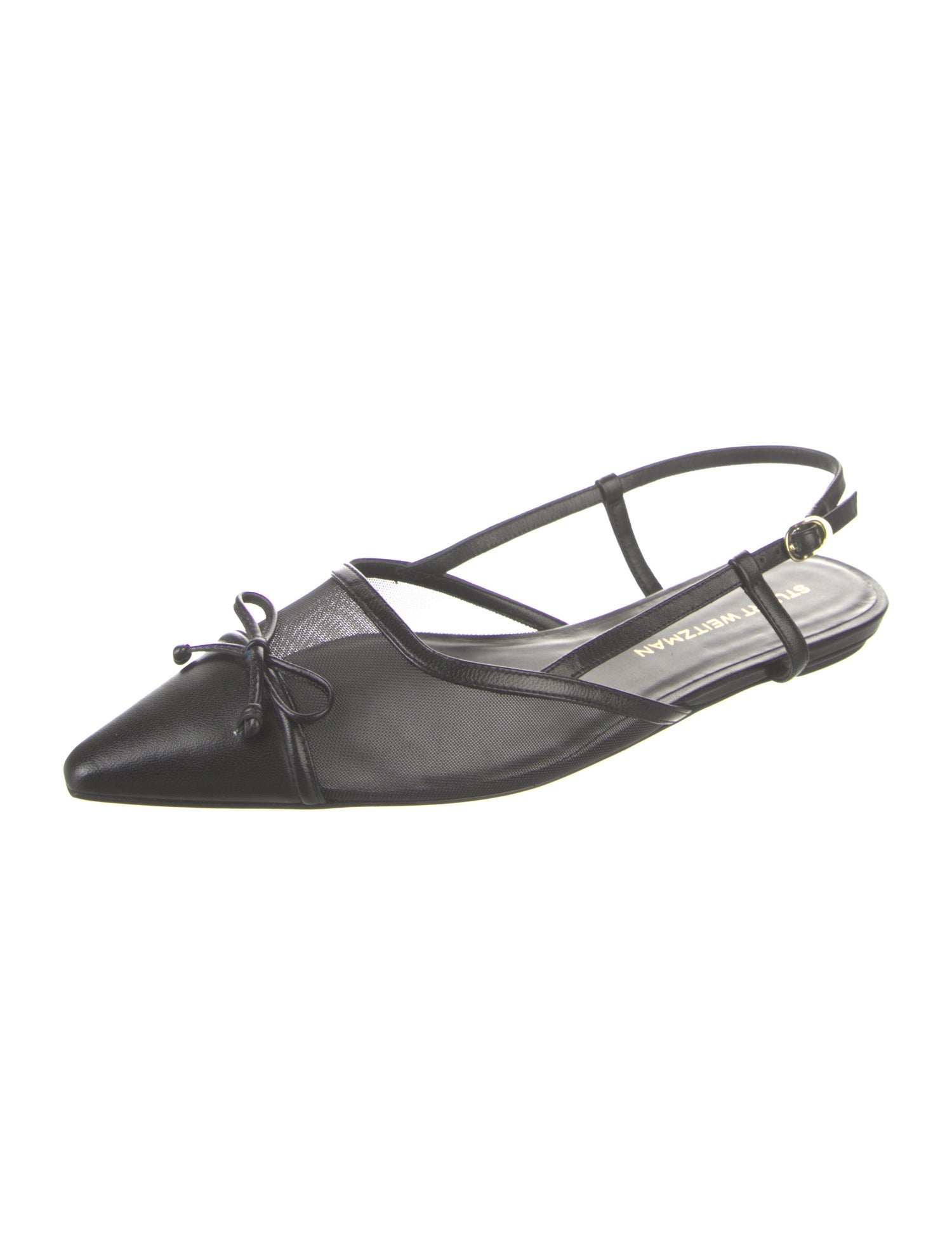 Stuart Weitzman Leather Slingback Flats
