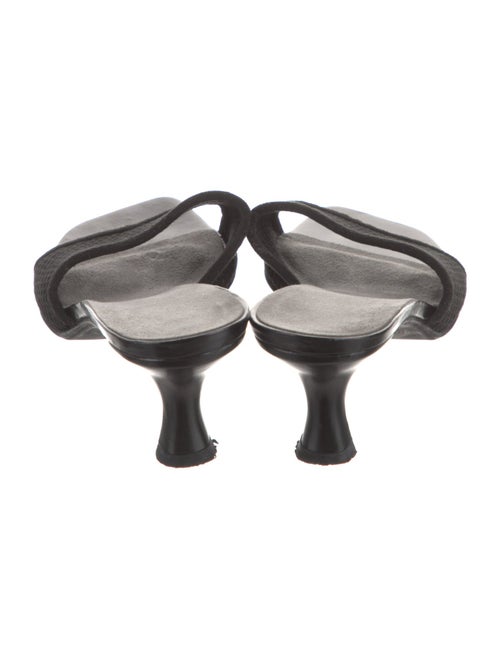 Stuart Weitzman Suede Lasercut Accents Slides