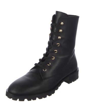 Stuart Weitzman Leather Combat Boots