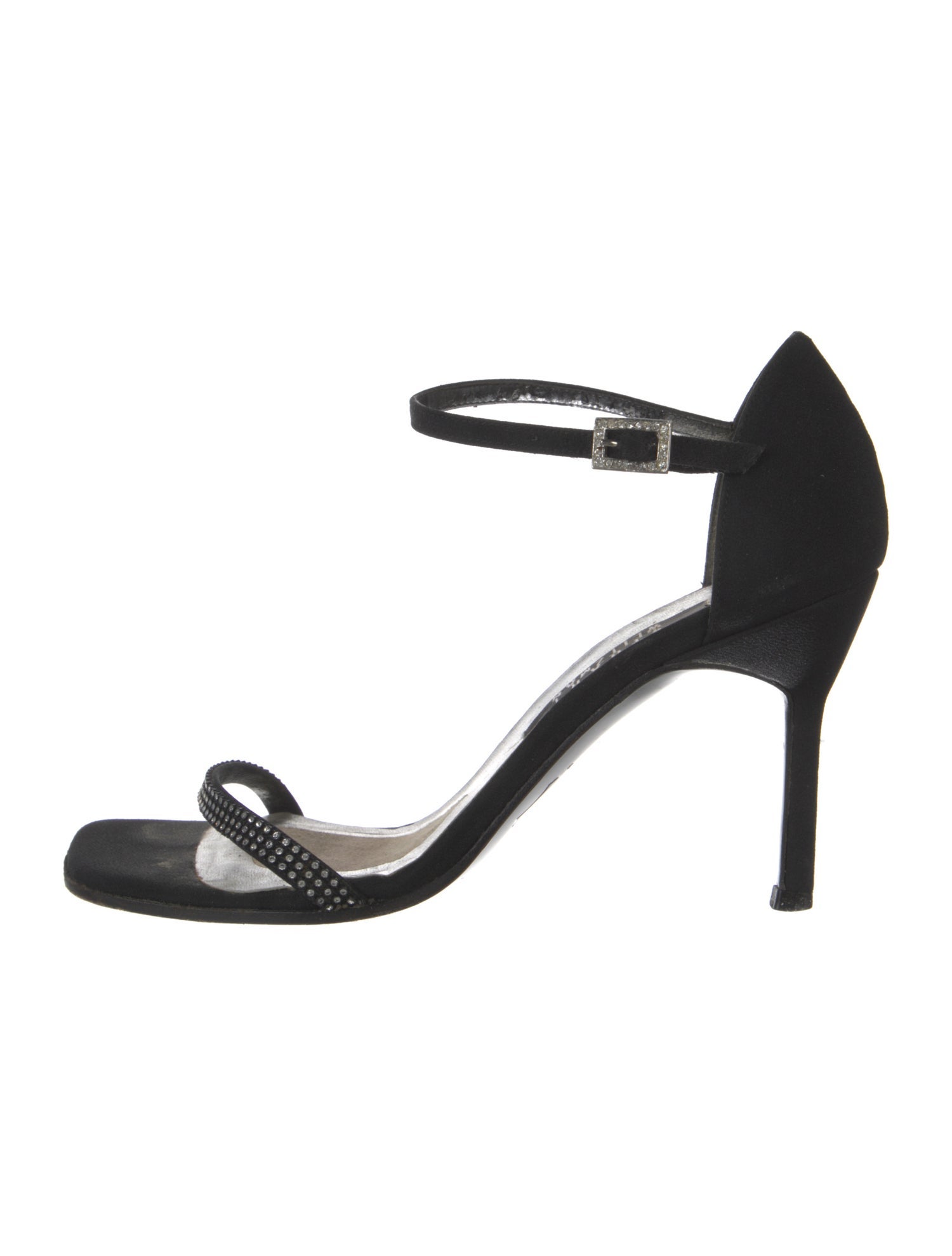 Stuart Weitzman Suede Crystal Embellishments D'Orsay Pumps