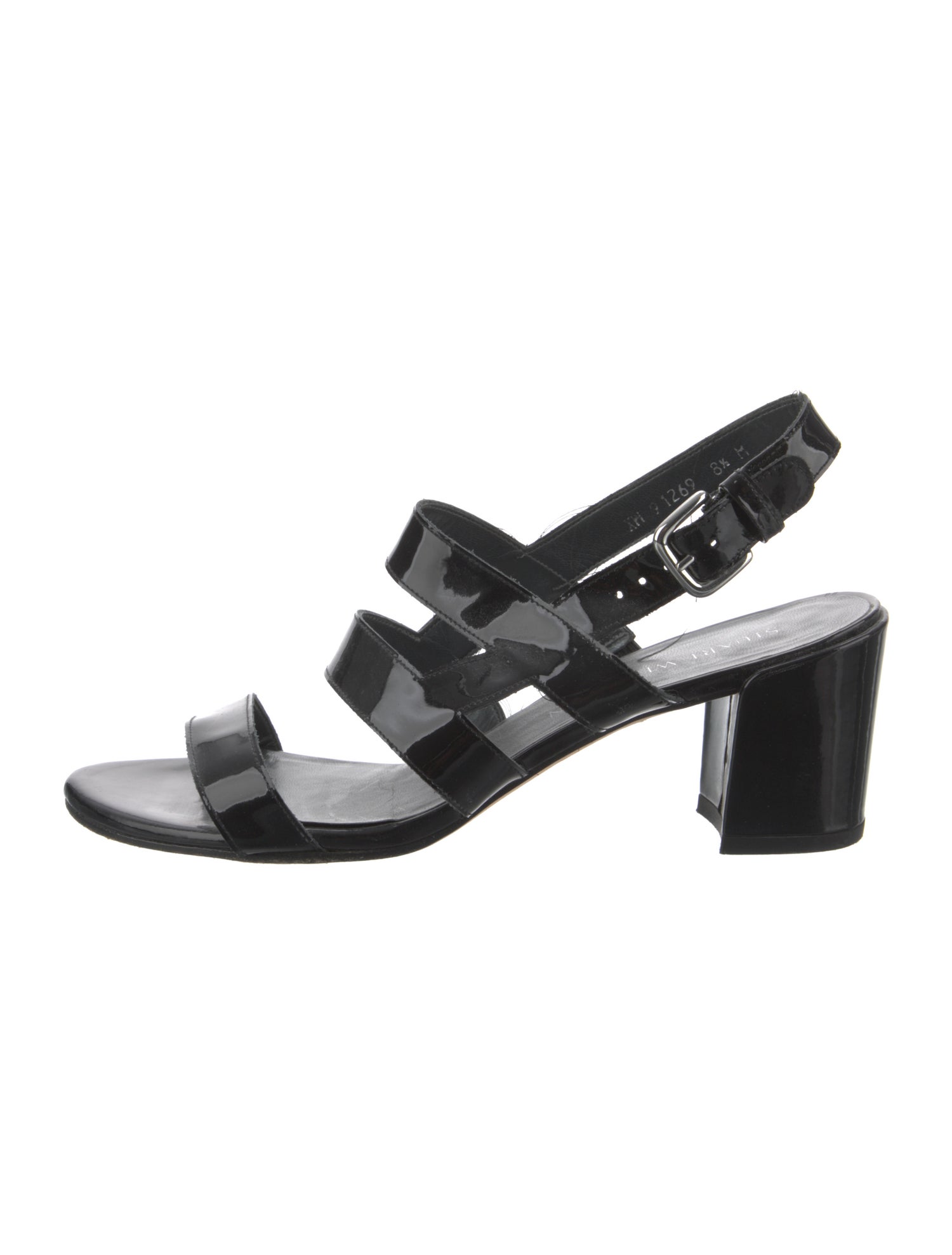 Stuart Weitzman Patent Leather Slingback Sandals