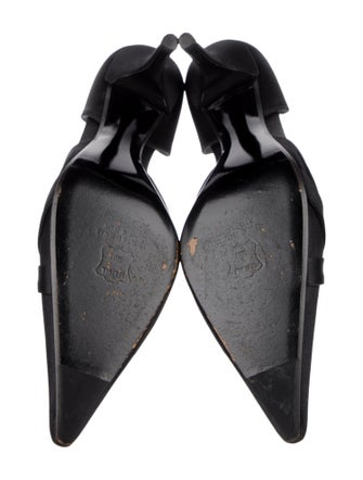 Stuart Weitzman Satin Crystal Embellishments D'Orsay Pumps