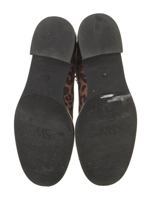 Stuart Weitzman Suede Animal Print Combat Boots