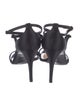 Stuart Weitzman Satin Crystal Embellishments T-Strap Sandals