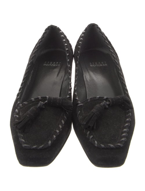 Stuart Weitzman Suede Tassel Accents Pumps