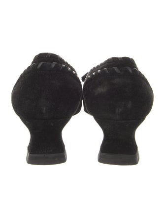 Stuart Weitzman Suede Tassel Accents Pumps