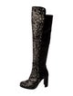 Stuart Weitzman Suede Sequin Embellishments Boots