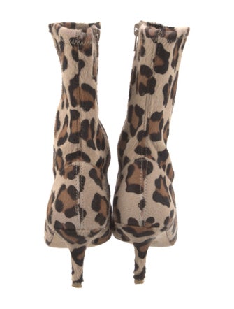 Stuart Weitzman Ponyhair Animal Print Sock Boots
