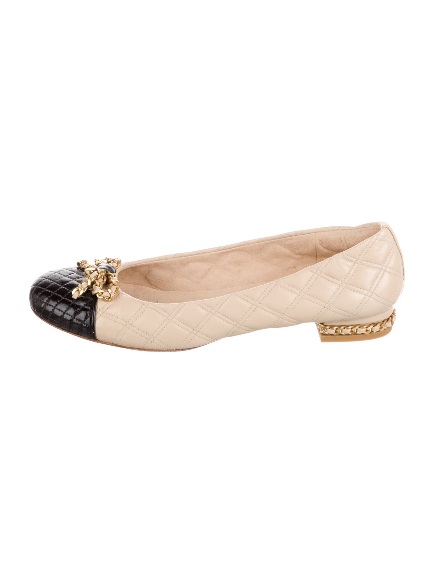 Stuart Weitzman Leather Colorblock Pattern Ballet Flats