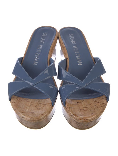 Stuart Weitzman Patent Leather Slides