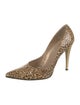 Stuart Weitzman Patent Leather Animal Print Pumps
